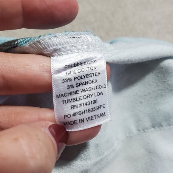 CHUBBIES The Khakinators 6.5” Original Khaki Shorts Stretch Twill Blue Men's 33 - Picture 8 of 13